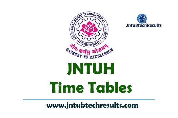 JNTUH Time Tables 2023